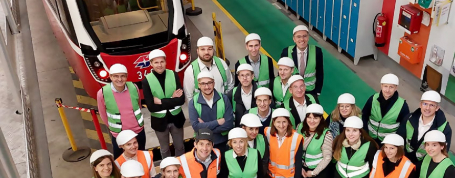 Führung durch ALSTOM Wien mit Site Director Simon Garnier (19.4.2023)